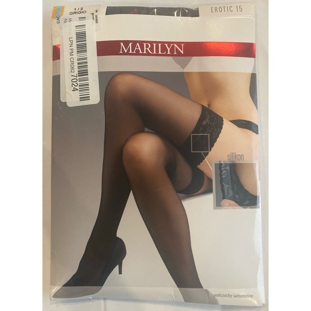 Marilyn Erotic 15 Lace Top Thigh Highs Black Size S/M